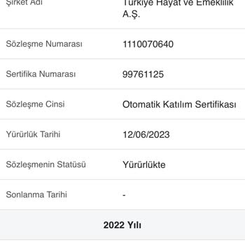 Türkiye Sigorta Türkiye Hayat Ve Emeklilikten Ayrılma Talebi