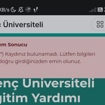 İBB Burs Kayıt Bulunamadı