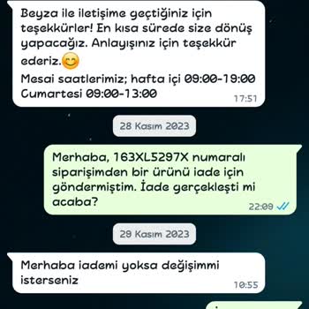 Beyza Giyim 2 Aydır İade Yapmıyor.