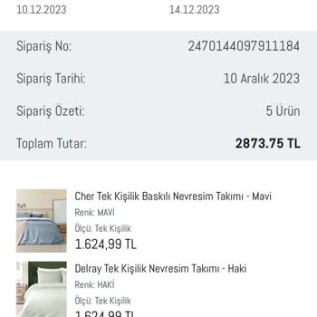 Madame Coco Teslim Edilmeyen Siparişler