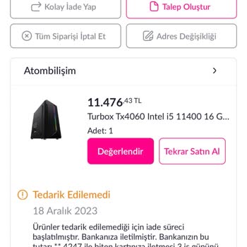 Pazarama Ücret İadesi Yapmıyor!