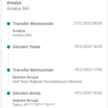 Trendyol Express Sevkiyat Hatası Hk.