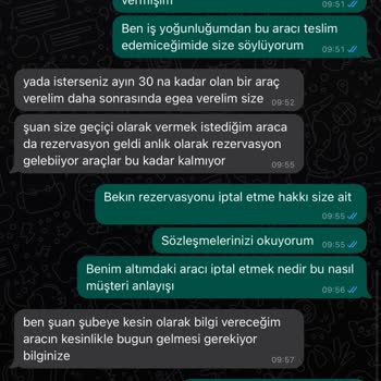 5s CarRental 5S Car Uzatma Talebinin Reddi