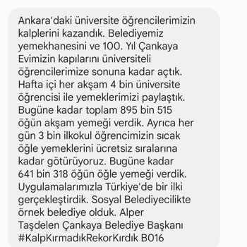 Çankaya Belediyesi Göstermelik Hizmet Kış Kapıda