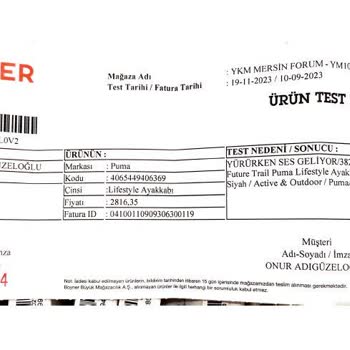 Boyner Puma Pacer Future Trail Ayakkabı Şikayeti