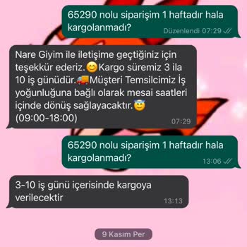 Nare Giyim Ürün Teslimatı Yapılmadı