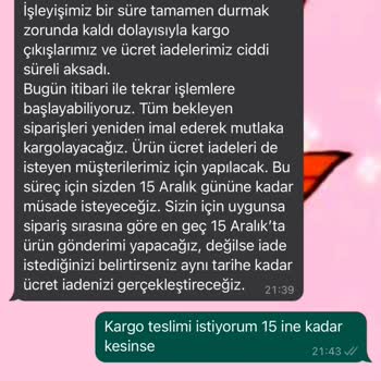 Nare Giyim Ürün Teslimatı Yapılmadı