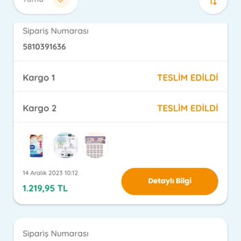 ebebek Sipariş Ettiğim Bez Gelmedi Teslim Edildi Gözüküyor