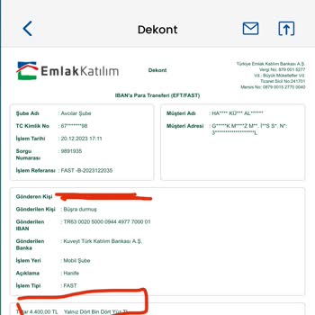 Tekbir Giyimden Hesaba Havale Yöntemi İle İki Kere Para Alınması
