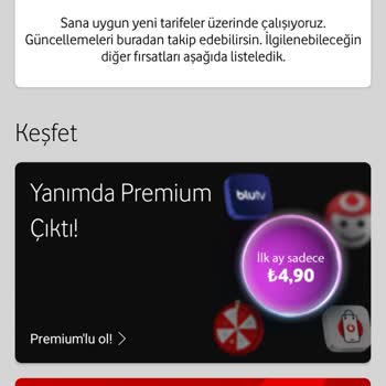 Vodafone Geçebileceğin Tarife Bulunamadı
