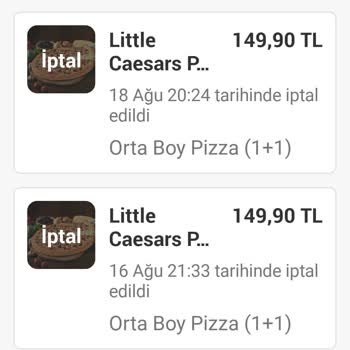 Little Caesars Gönderilmeyen Siparişler Yanlış Reklam