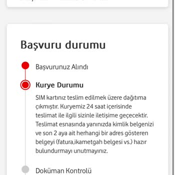 Vodafone Net Hat Taşıma Başvurusu Kurye Sıkıntısı