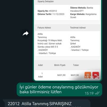 Arya Gross Gourmet Market Kargo Gecikmesi Şikayeti