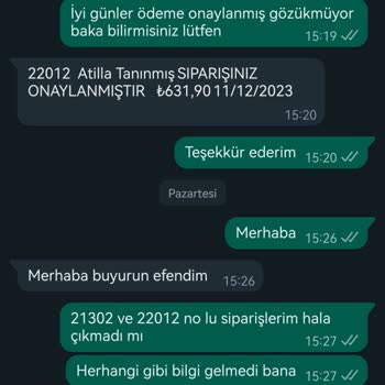 Arya Gross Gourmet Market Kargo Gecikmesi Şikayeti