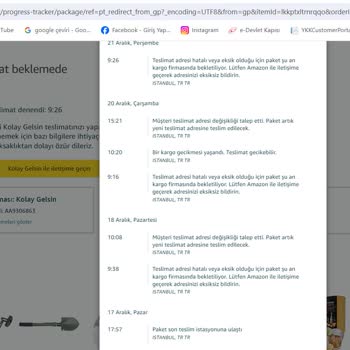 Kolay Gelsin Kargo Amazon Siparişi
