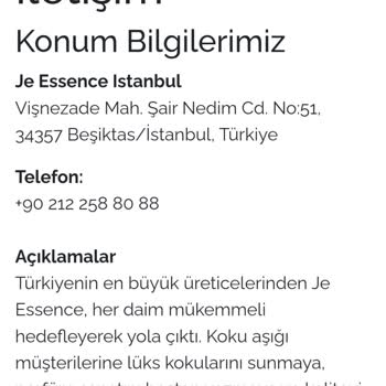 Je Essence İstanbul Ürün Hala Elime Geçmedi