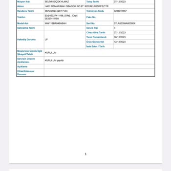 Samsung Çamaşır Makinesi Yumuşatıcı Kokusu Yok