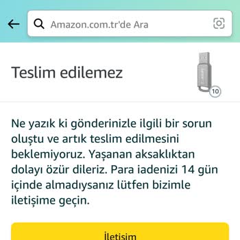 Amazon Ürün Yok Para Yok İlgili Kimse Yok
