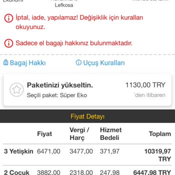 Etstur Uçak Biletindeki Zarar