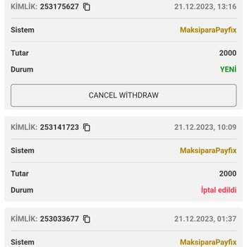 SandalsBet Paramın İadesini İstiyorum