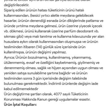 Sademce İnternet Sitesinden Alışverişte Yaşanan İade Problemleri