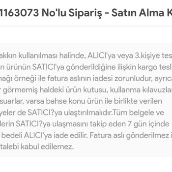 Sademce İnternet Sitesinden Alışverişte Yaşanan İade Problemleri
