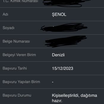 Nüfus ve Vatandaşlık İşleri Nüfus Ve Vatandaşlık Hizmetleri Ehliyet Hazır Ama Gönderim Yapılmadı