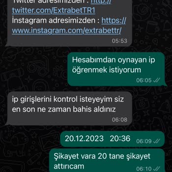 Extrabet Çalışanları Hesabımda Parayla Oyun Oynadılar!