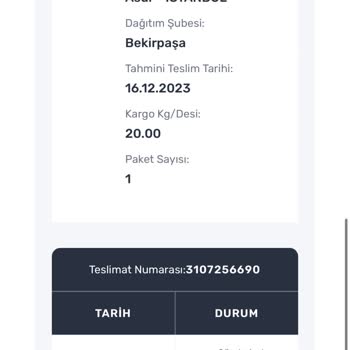 Sürat Kargo Trendyol'dan Aldığım Ürünün 1 Haftadır Elime Ulaşmaması