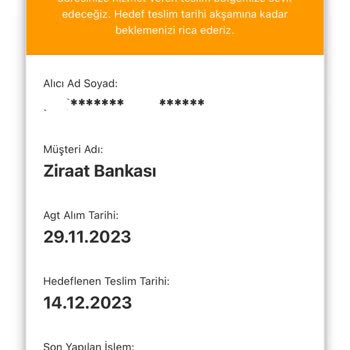 AGT Kurye 21 Gündür Ziraat Kartımı Getirmedi