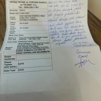 Yataş İstasyon Satış Sonrası Sorumsuzluğu