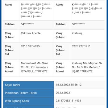 Sürat Kargo Uşak Bölgesindeki Kargo Şirketi Teslimat Sorunu