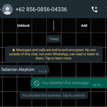 WhatsApp Yabancı Ülkeden Mesaj