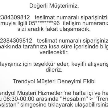 Trendyol. Koordinasyon Yok. Sorumluluk Almamak. Güven Yok