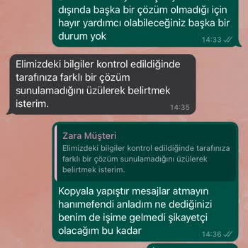 Zara Kargoistin Bir Ay Kargomu Göndermemesi