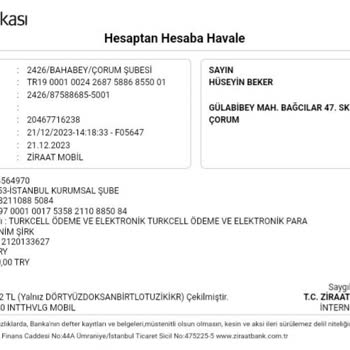 Paycell Hesabıma Transfer Ücreti Geçmedi