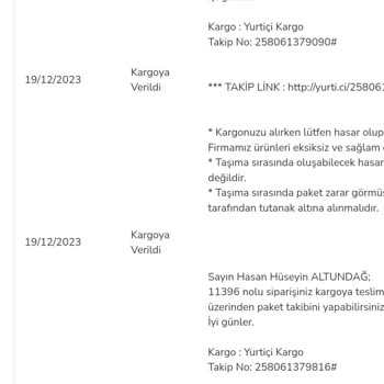 Yurtiçi Kargo Kargonun Başka İle Gitmesi