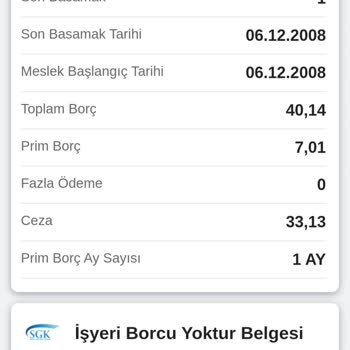 SGK 7 TL Borç Gözüküyor 2008 Yılında Ödemek İstiyorum