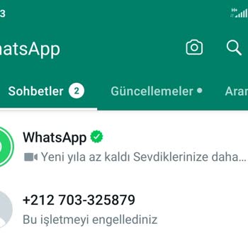 WhatsApp +212 Kodlu İşletme Hesabından Gelen Şüpheli Mesaj