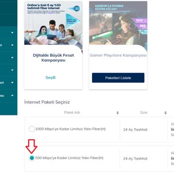 Türk Telekom Online İşlemlerde Kampanya Geçiş Sorunu