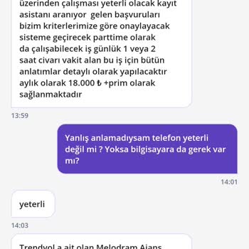 Melodram Ajans Adını Kullanarak Getir Üzerinden İnsanlar Yanıltılıyor.