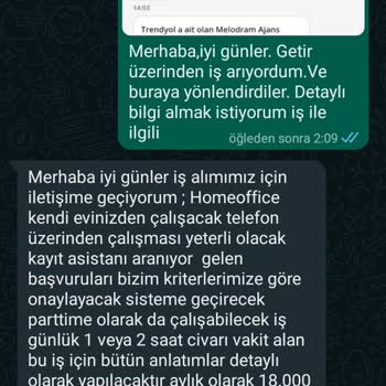 Melodram Ajans Adını Kullanarak Getir Üzerinden İnsanlar Yanıltılıyor.