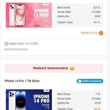 Trendyol Şanslı Çekiliş Para