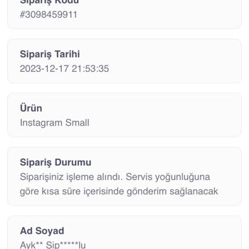 Sosyalmarka.com Siparişimi İşleme Koymadı