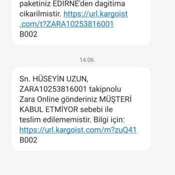 Kargoist Kargonun Teslim Edilmemesi