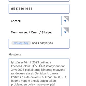 TÜVTÜRK Muayene İptali Sonrası Ücret İadesinde Yaşanan Sorunlar