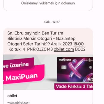 Ben Turizm Yanlış Otobüs Bileti