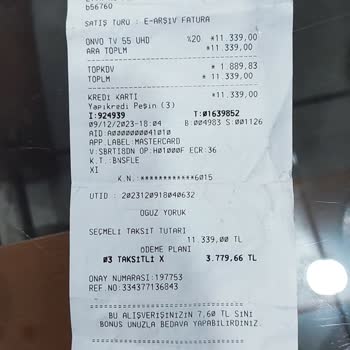 A101 Alınan Onvo Televizyon Ekranın Kırık Çıkması