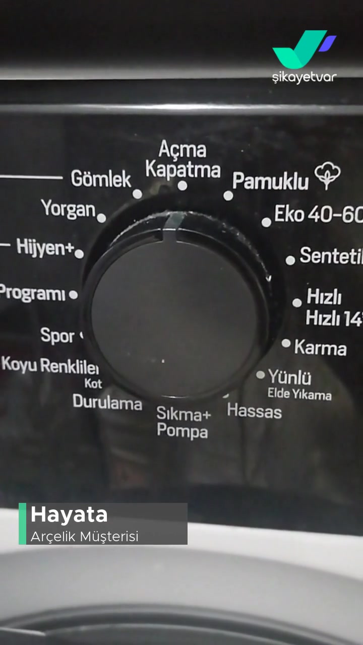 Arçelik 11140 11 Kg Makinenin Paneli Işıklı Değil videonun kapak resmi