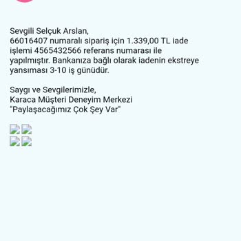 Karaca Züccaciye Karaca.com Çaycı Seti İade Ödemesi Yapılmadı